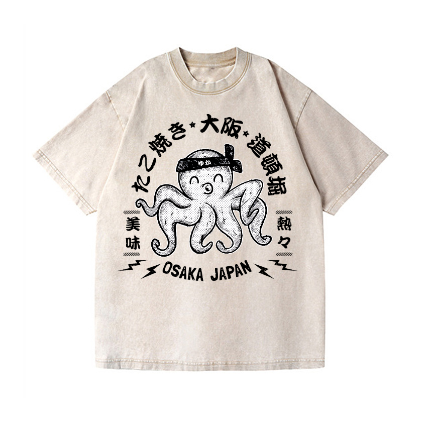 Osaka Takoyaki Vintage Wash Japanese Design T-Shirt