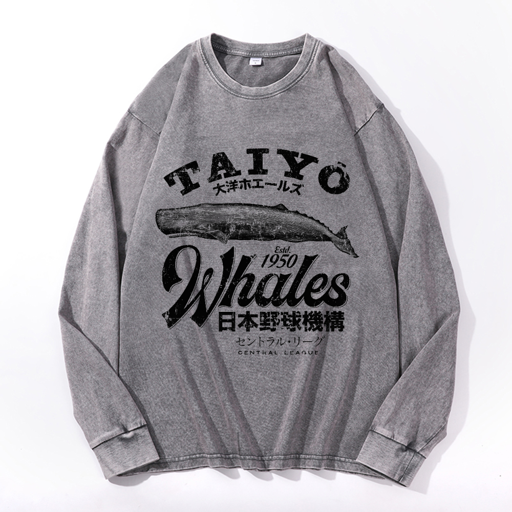 Vintage Cotton Wash Crewneck Sweatshirt