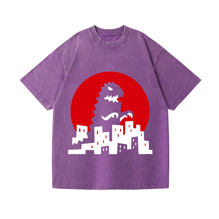 Godzilla Vintage Wash Japanese Design T-Shirt