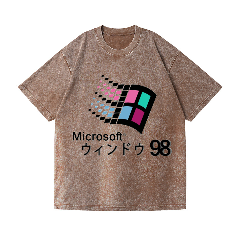 トップス Microsoft Windows & Paint Tool Printed T Microsoft Paint