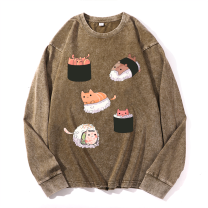 Vintage Cotton Wash Crewneck Sweatshirt