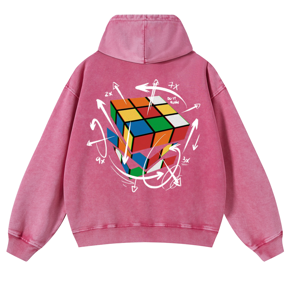 The Cube's Formula Vintage Washed Cotton Back Art Hoodie