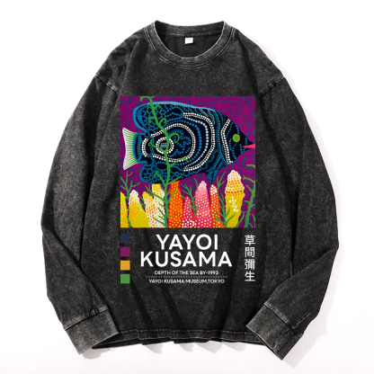 Yayoi Kusama Vintage Cotton Wash Long-sleeve T-shirt