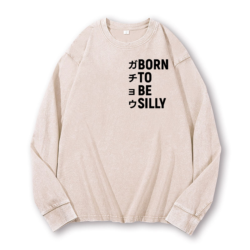 Goose Vintage Washed Cotton Back Art Long-sleeve T-shirt