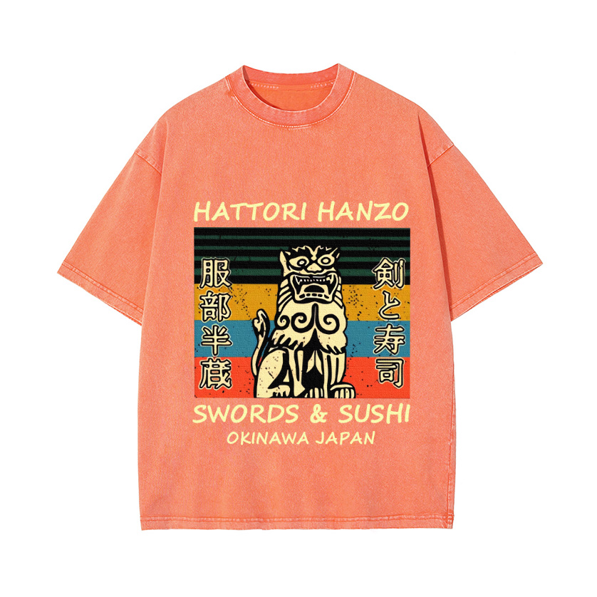 Hattori Hanzo Vintage Wash Japanese Design T-Shirt