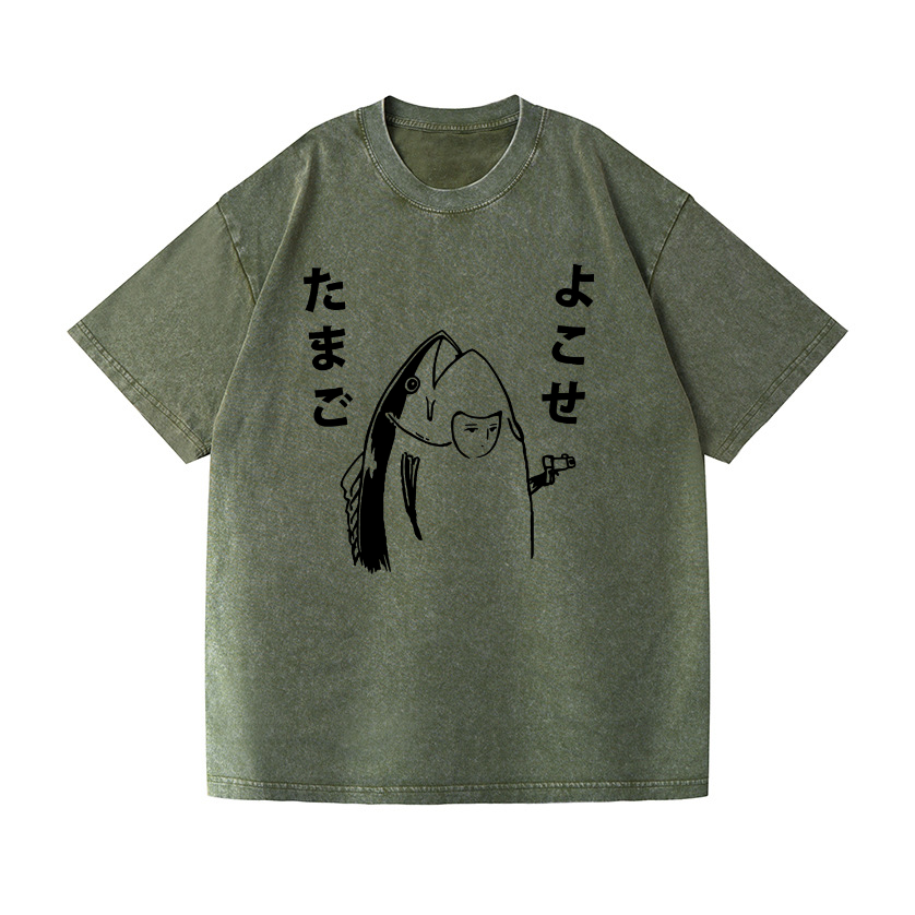 Takoyaki and Ramen Vintage Wash Japanese Design T-Shirt