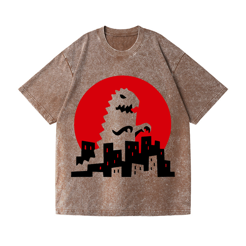 Godzilla Vintage Wash Japanese Design T-Shirt