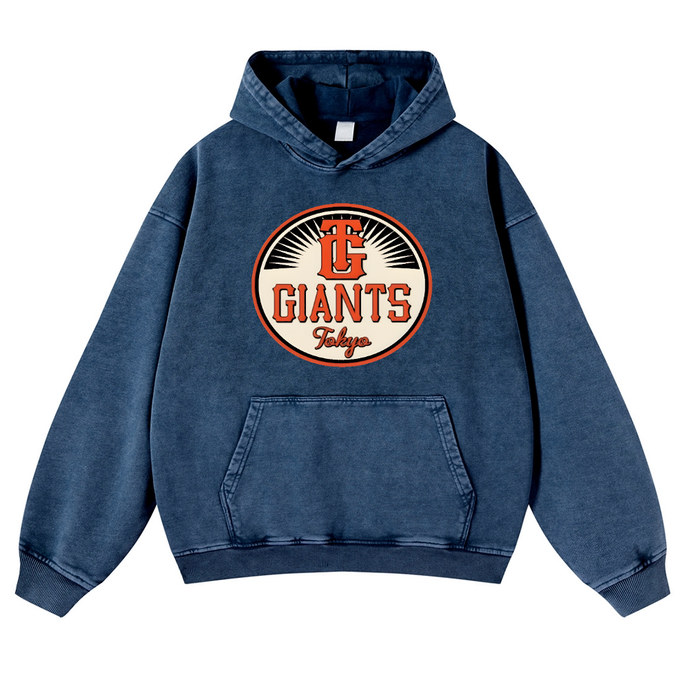 Tokyo Giants Vintage Washed Thick Cotton Hoodie
