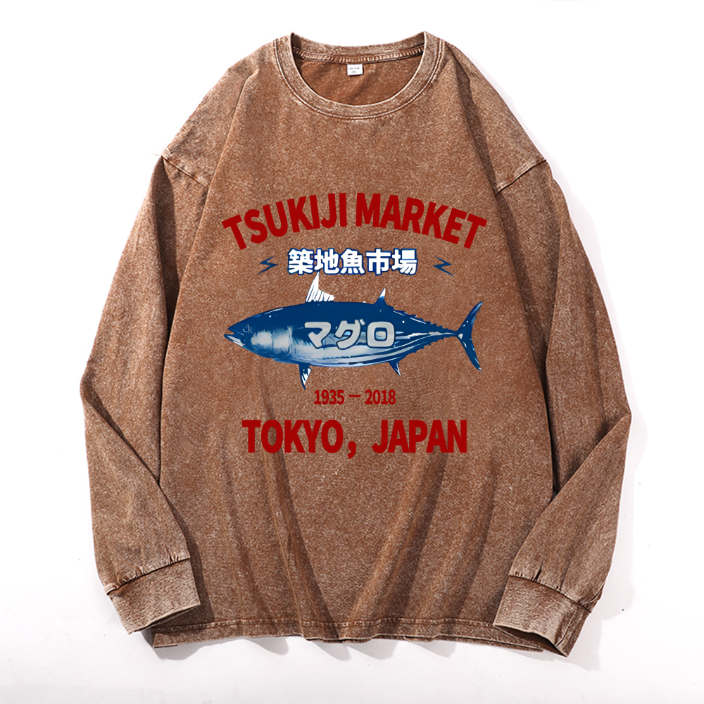 Vintage Cotton Wash Crewneck Sweatshirt