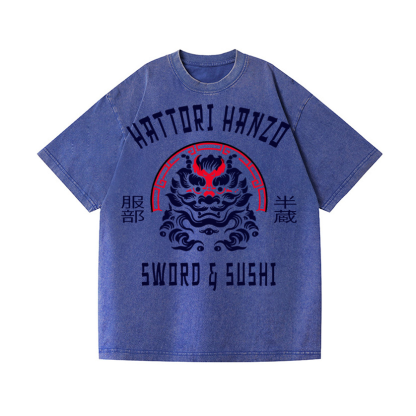 Hattori Hanzo Vintage Wash Japanese Design T-Shirt
