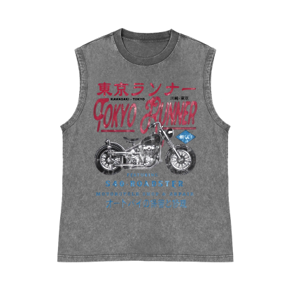 Tokyo Kawasaki S40 RepairTokyo Kawasaki S40 Repair Pure Cotton Wash-Dyed Sleeveless Tank Top