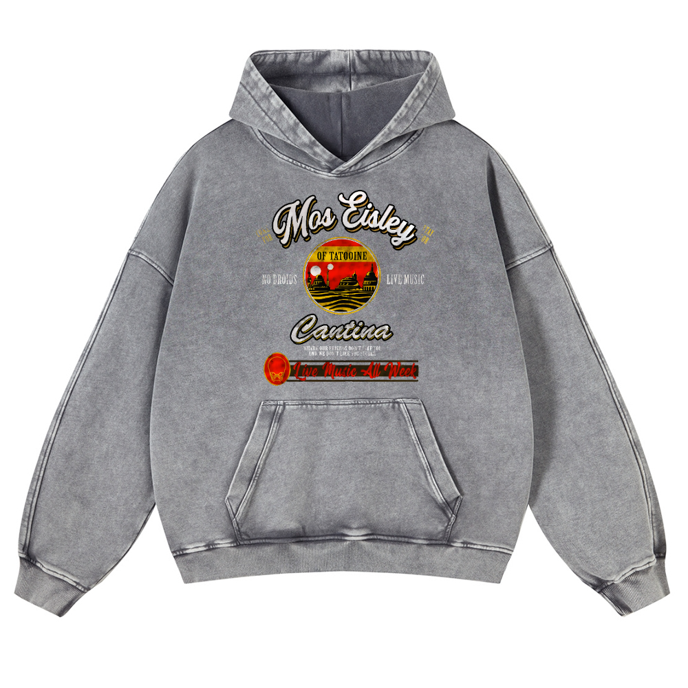 Mos Eisley Cantina Vintage Washed Thick Cotton Hoodie