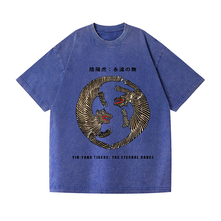 Tiger Vintage Wash Japanese Design T-Shirt