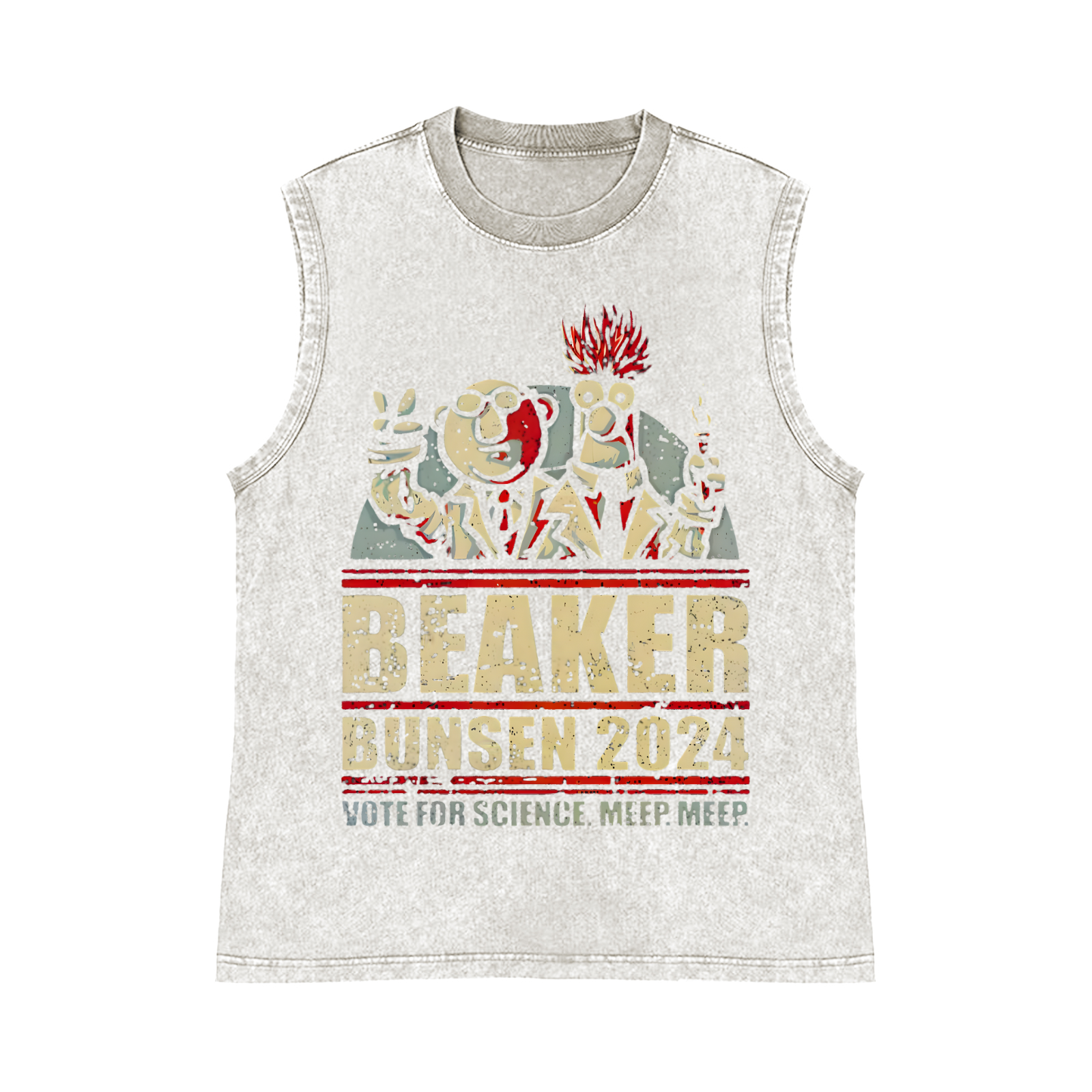 Beaker Bunsen 2024 Pure Cotton Wash-Dyed Sleeveless Tank Top