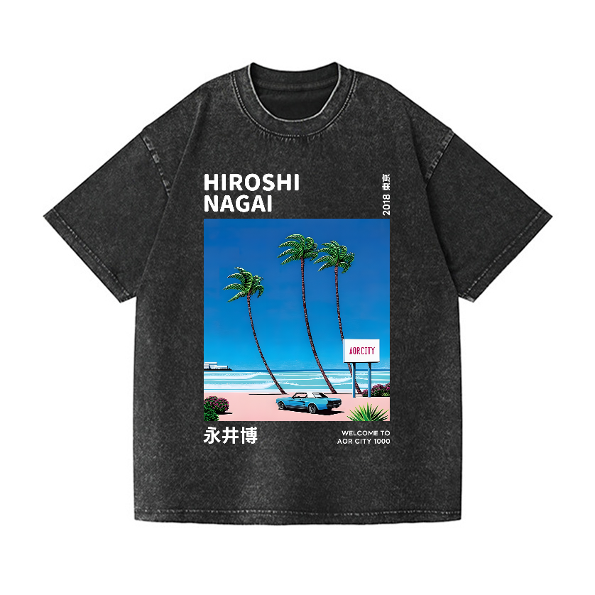 Hiroshi Nagai Vintage Wash Japanese Design T-Shirt