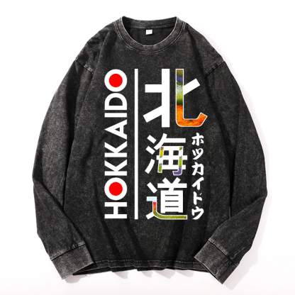 Hokkaido Vintage Cotton Wash Crewneck Sweatshirt