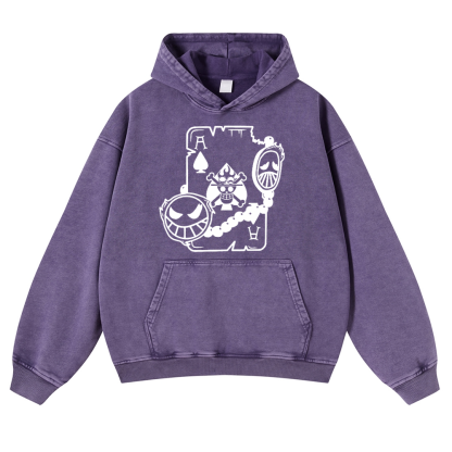 One Piece Vintage Washed Thick Cotton Hoodie