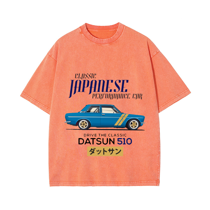 Nissan Datsun 510 Vintage Wash Japanese Design T-Shirt