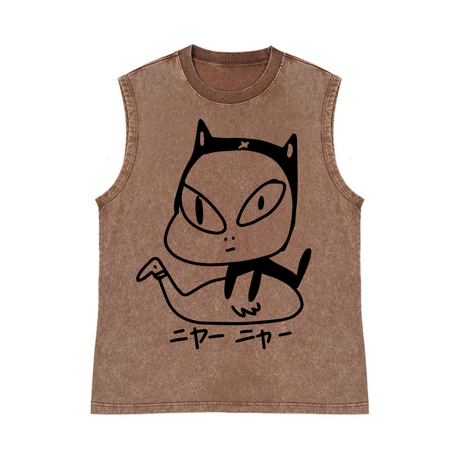 Yoshitomo Nara Pure Cotton Wash-Dyed Sleeveless Tank Top