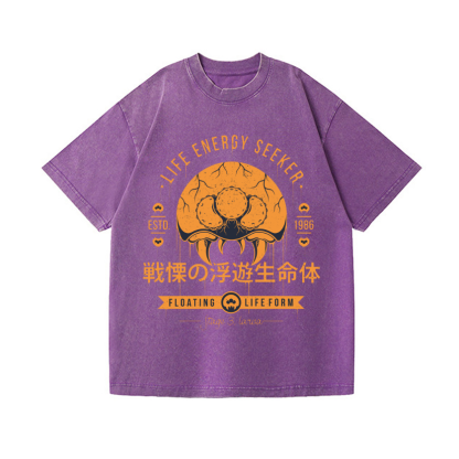 Frightening Floating Organisms Vintage Wash Japanese Design T-Shirt