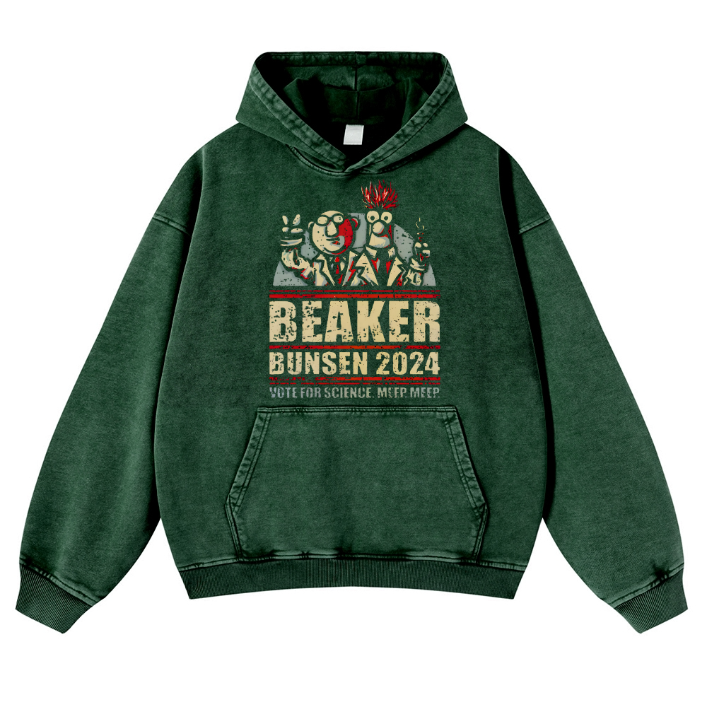Beaker Bunsen 2024 Vintage Washed Thick Cotton Hoodie
