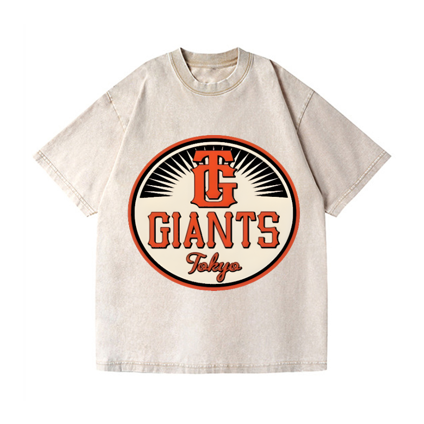 Tokyo Giants Vintage Wash Japanese Design T-Shirt