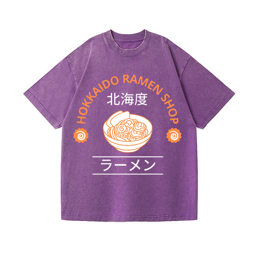 Hokkaido Ramen Shop Vintage Wash Japanese Design T-Shirt