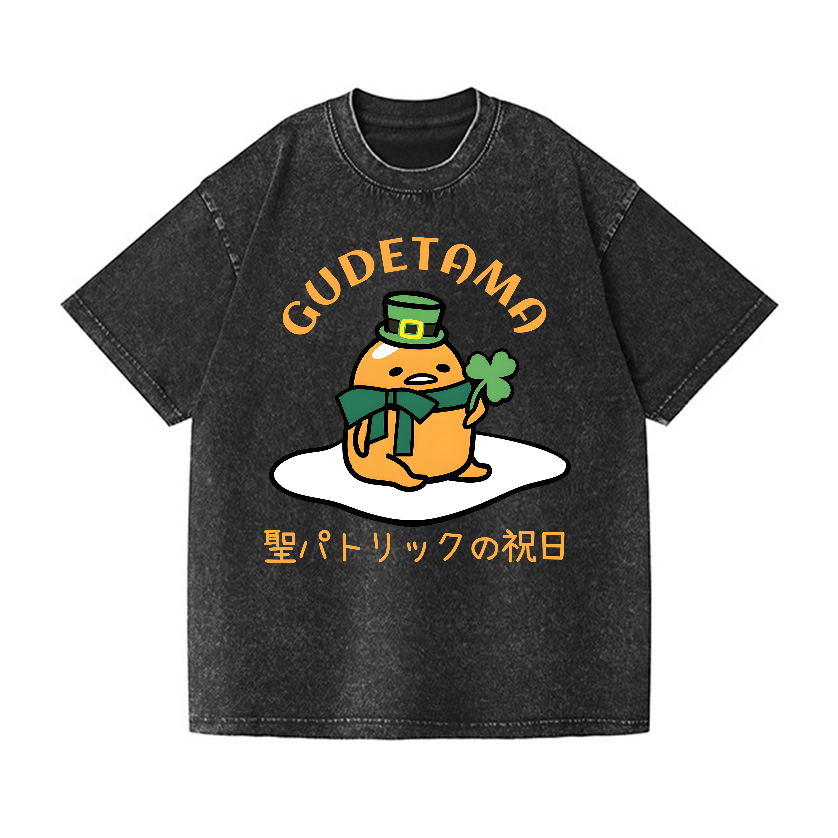 Egg Saint Patrick Vintage Wash Japanese Design T-Shirt