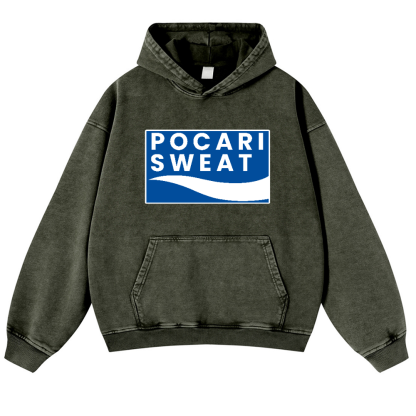 Pocari Sweat Vintage Washed Thick Cotton Hoodie