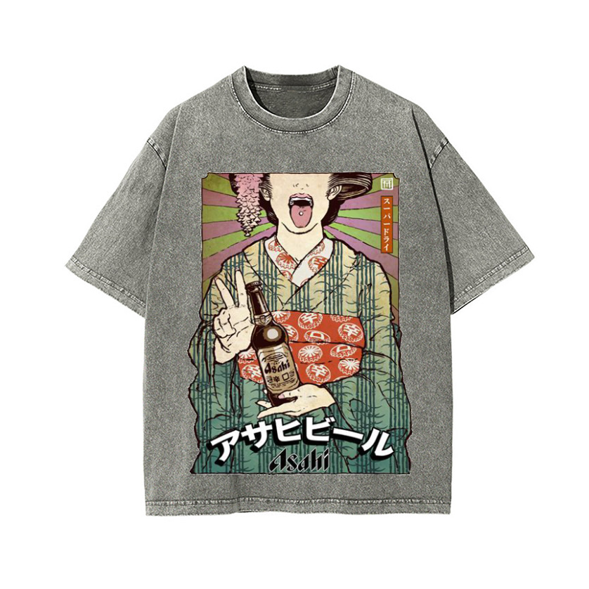 Vintage Wash Japanese Design T-Shirt