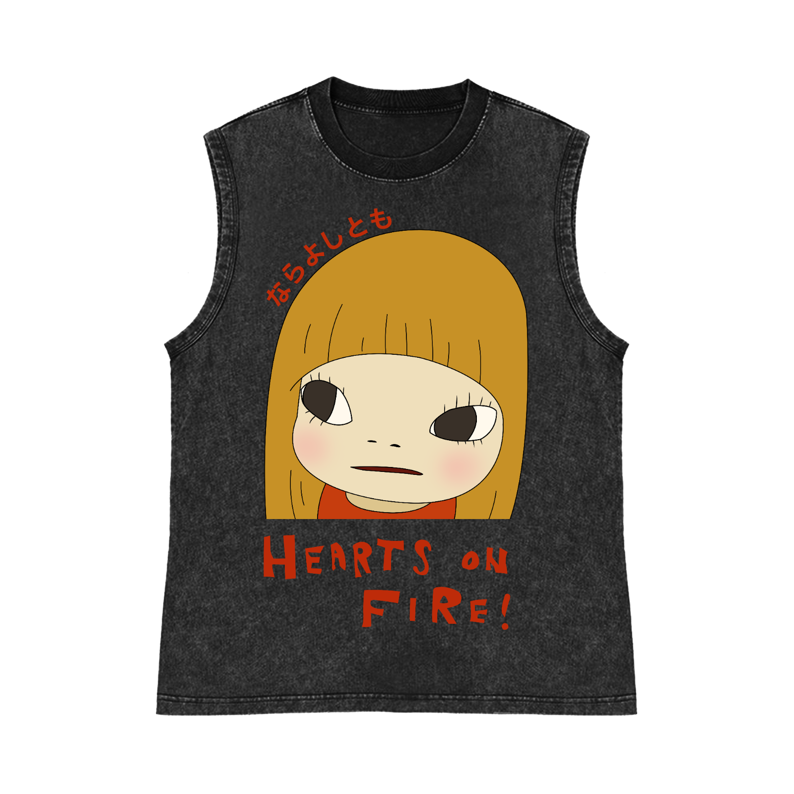 Yoshitomo Nara Pure Cotton Wash-Dyed Sleeveless Tank Top