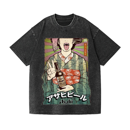 Vintage Wash Japanese Design T-Shirt