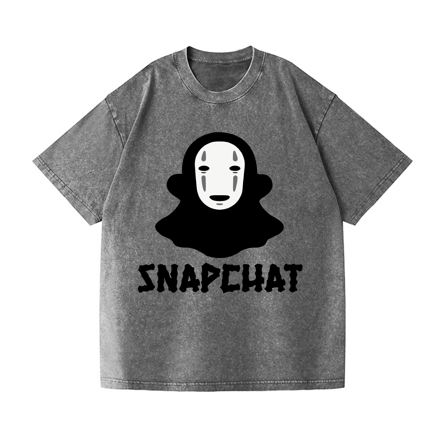 Ghibli No Face Snapchat Vintage Wash Japanese Design T-Shirt
