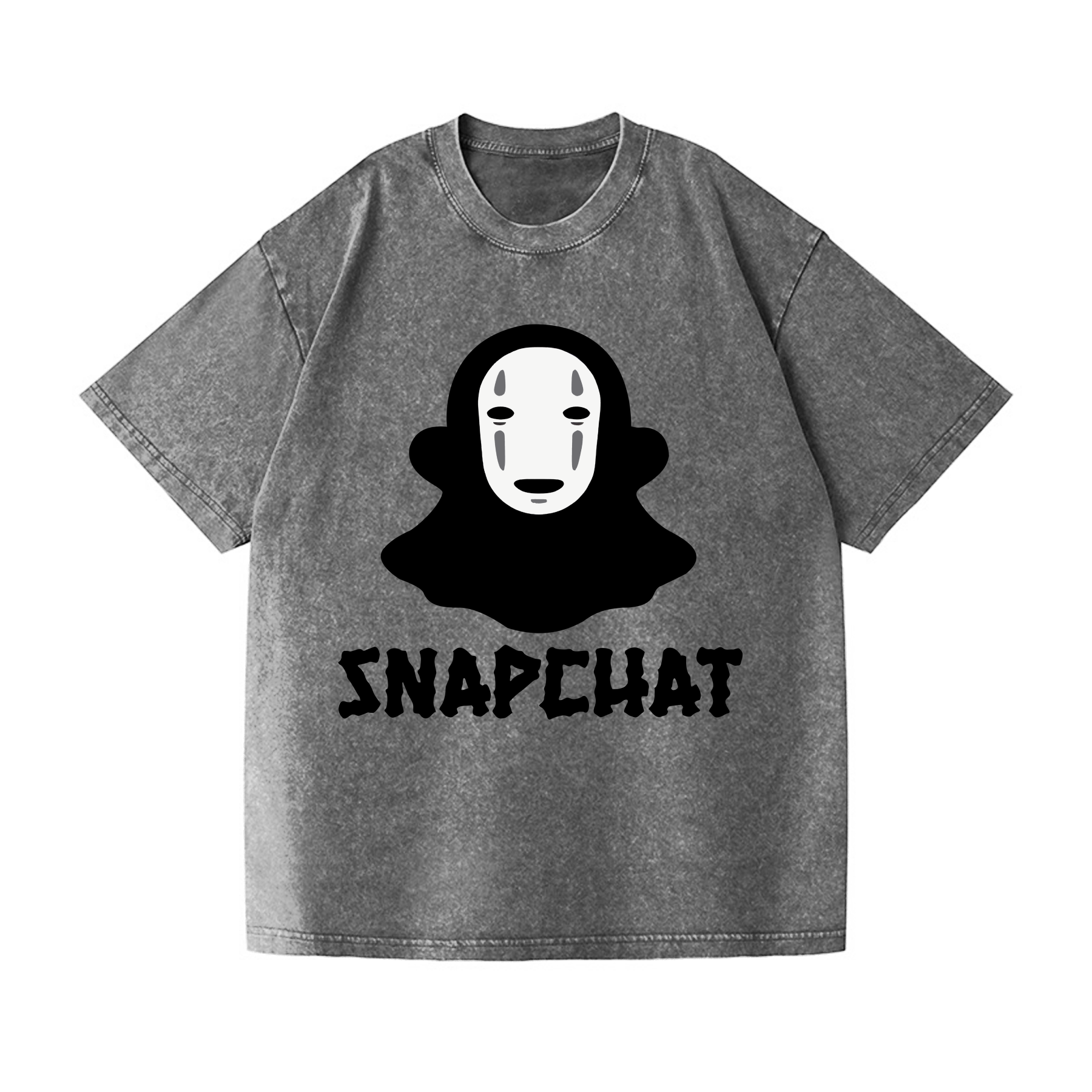 Ghibli No Face Snapchat Vintage Wash Japanese Design T-Shirt