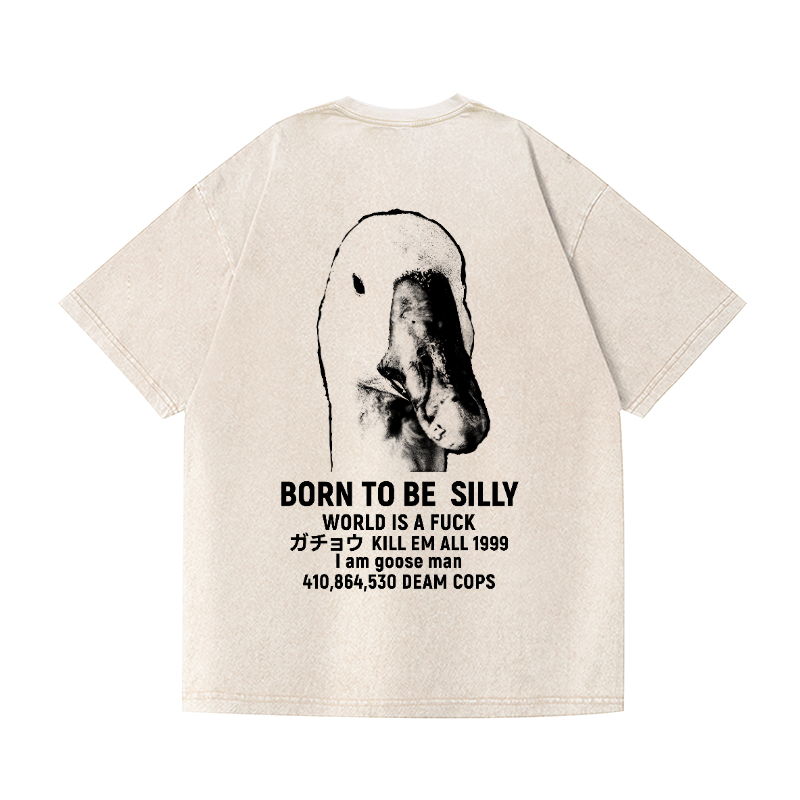 Duck Vintage Wash Japanese Design Back Art T-Shirt