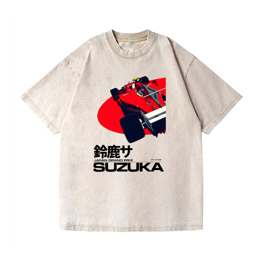 Suzuka Formula 1 Japan Grand Prix Vintage Wash Japanese Design T-Shirt
