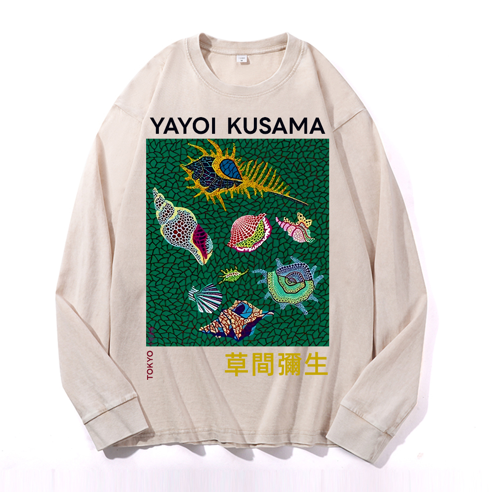 Yayoi Kusama Vintage Cotton Wash Long-sleeve T-shirt