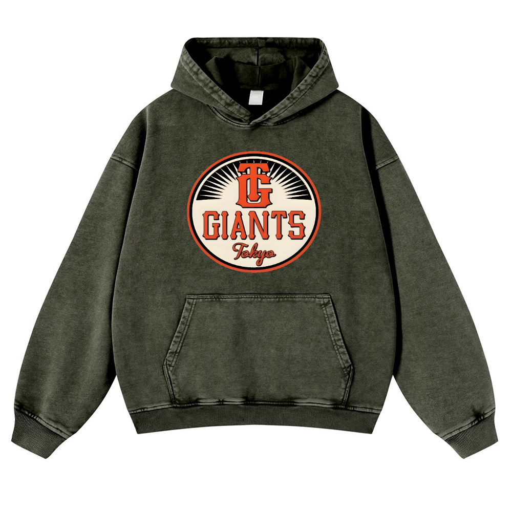 Tokyo Giants Vintage Washed Thick Cotton Hoodie
