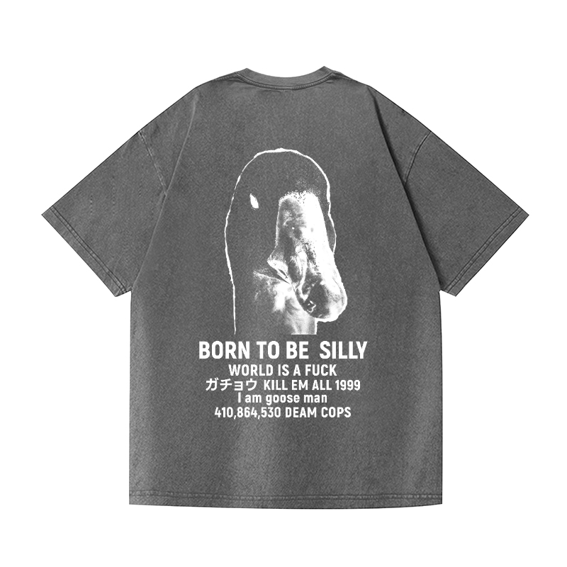 Duck Vintage Wash Japanese Design Back Art T-Shirt