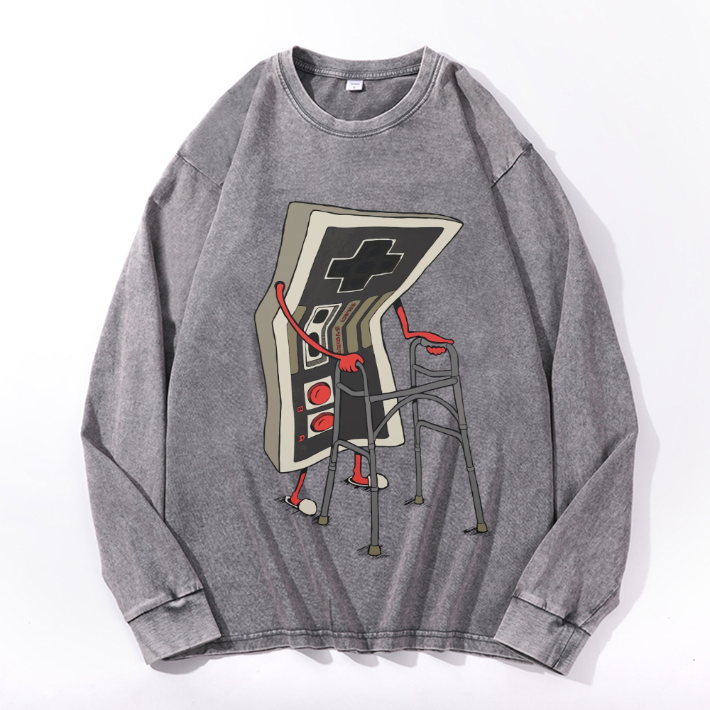 Vintage Cotton Wash Crewneck Sweatshirt