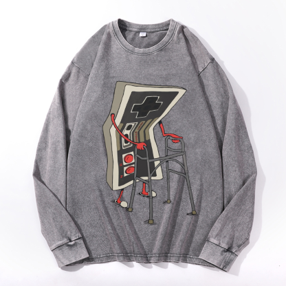 Vintage Cotton Wash Crewneck Sweatshirt