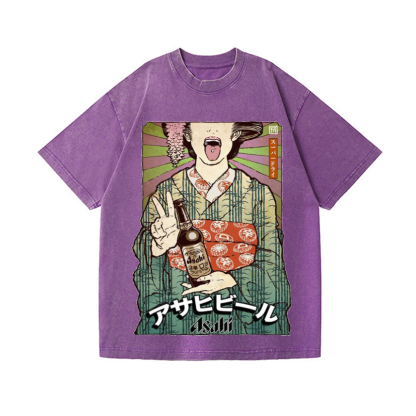 Vintage Wash Japanese Design T-Shirt