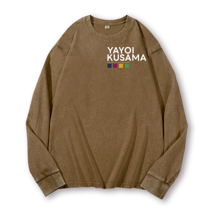 Yayoi Kusama Vintage Washed Cotton Back Art Long-sleeve T-shirt