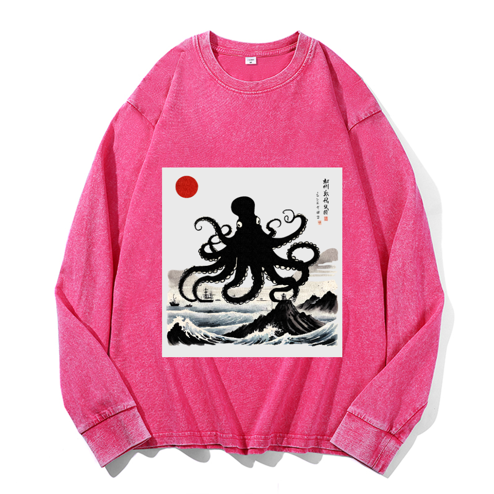 Vintage Cotton Wash Crewneck Sweatshirt