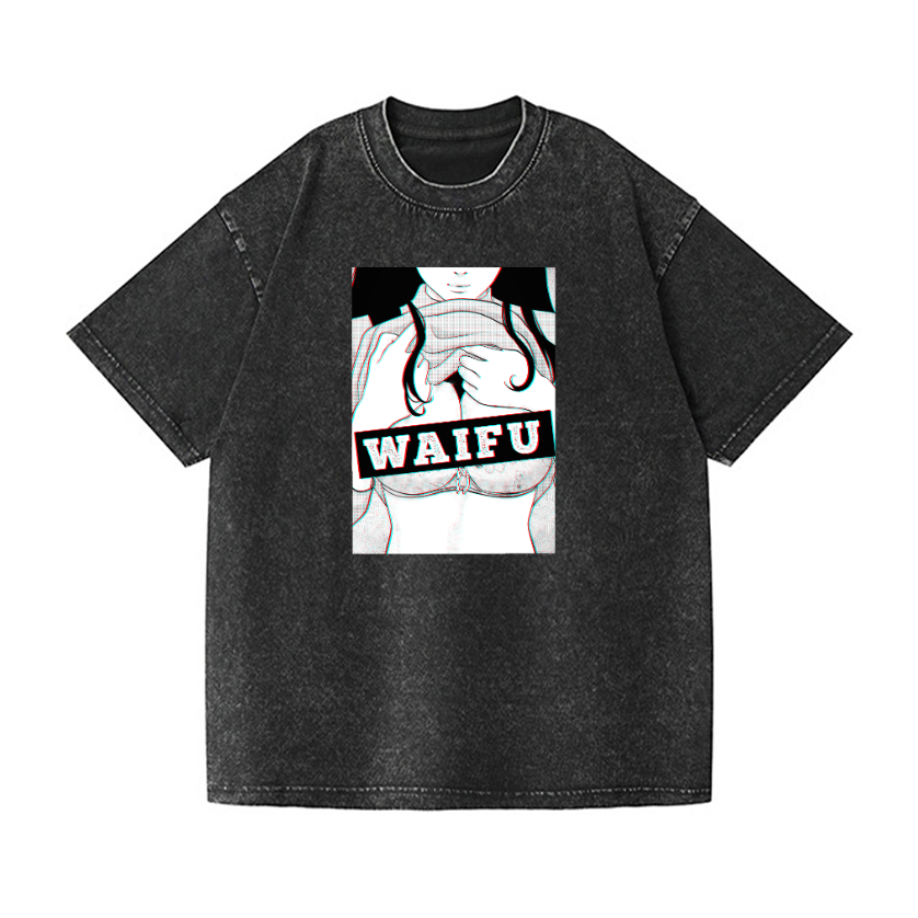 Waifu Vintage Wash Japanese Design T-Shirt