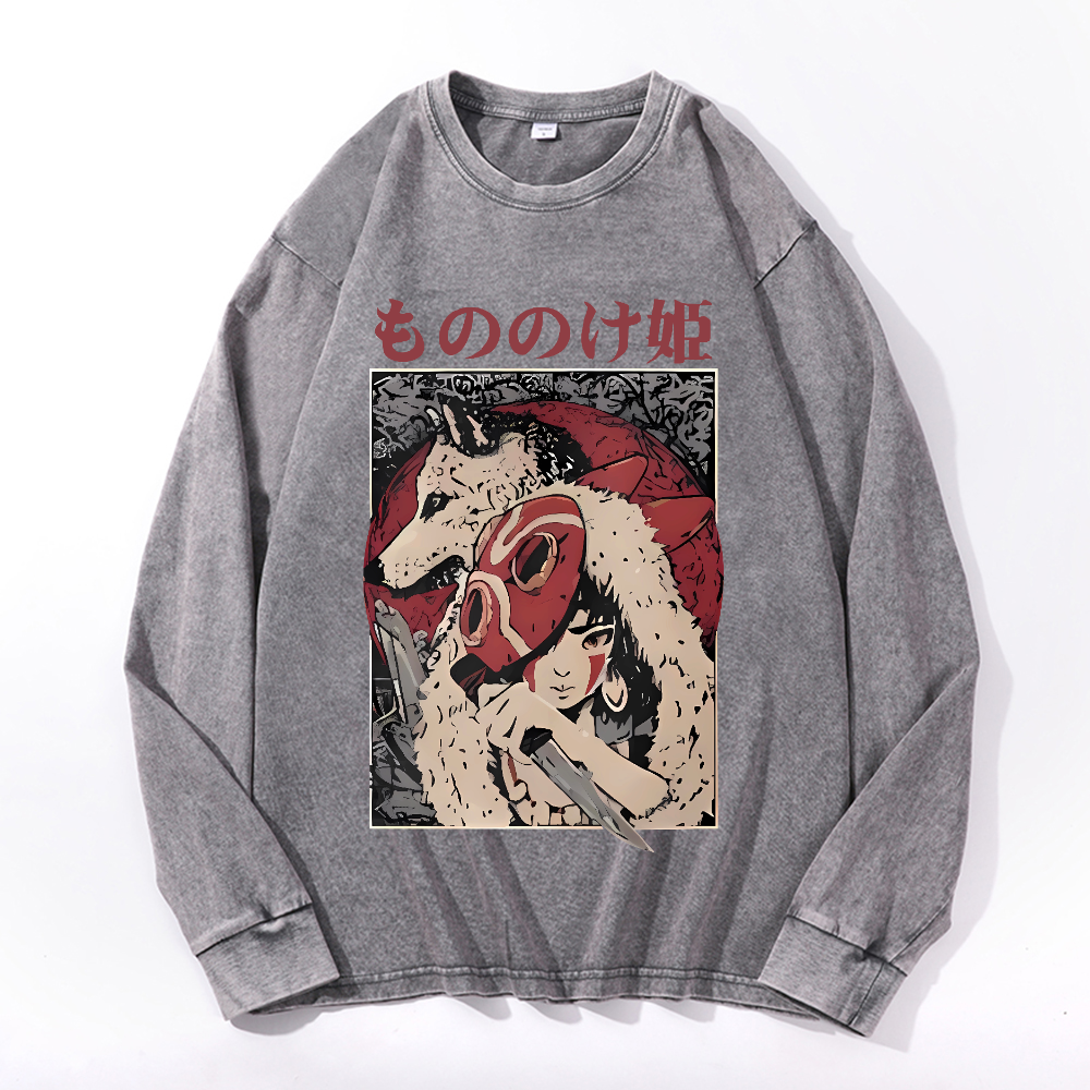 Vintage Cotton Wash Crewneck Sweatshirt