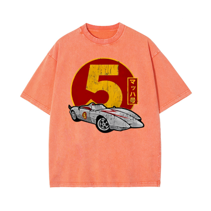 Mach 5 Vintage Wash Japanese Design T-Shirt