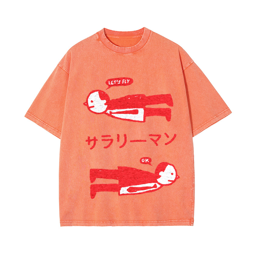 Fly Vintage Wash Japanese Design T-Shirt