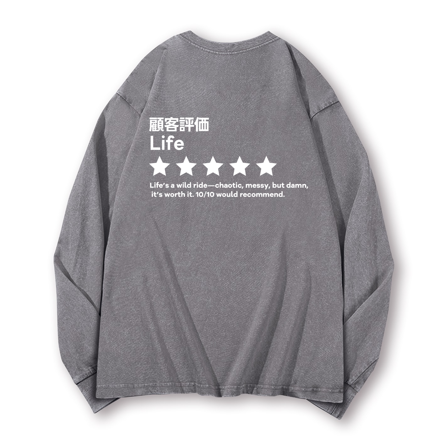 Life Vintage Washed Cotton Back Art Long-sleeve T-shirt