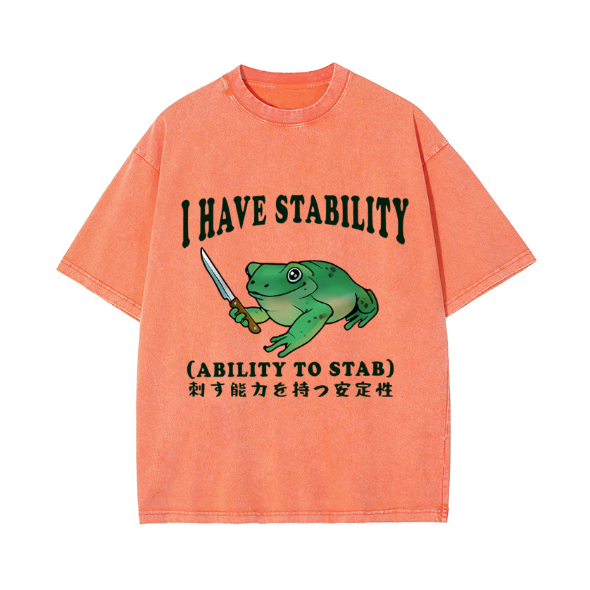 Frog Vintage Wash Japanese Design T-Shirt